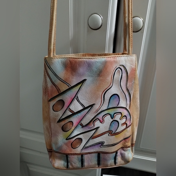 not sure Handbags - Vintage leather hand painted bag